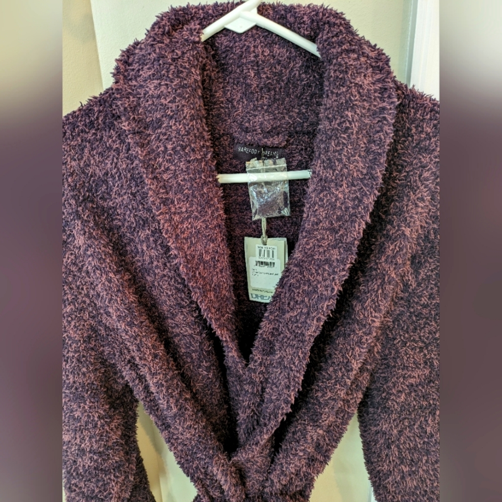 Barefoot Dreams soft plush robe "amethyst plum flint"